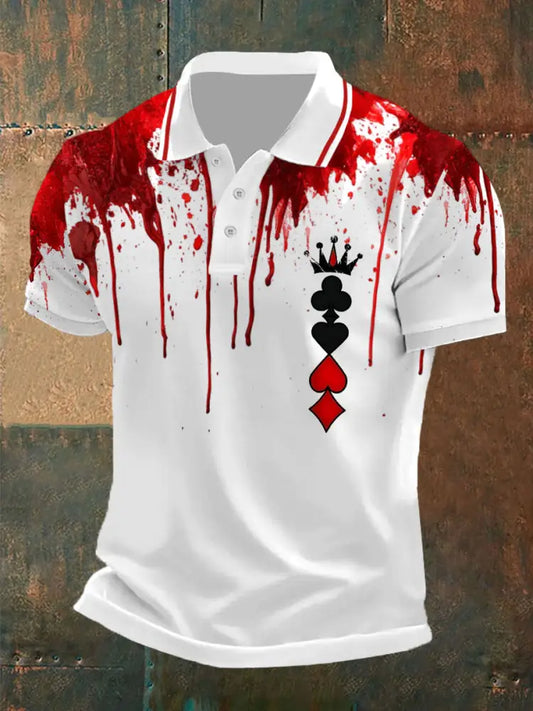 Men’s poker clubs spades hearts diamonds king tops As picture / S