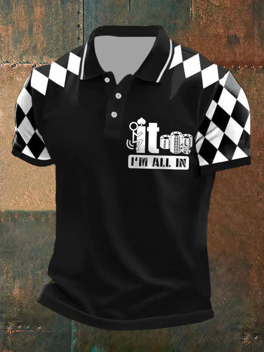 Men’s poker I’m all in tops Black / S