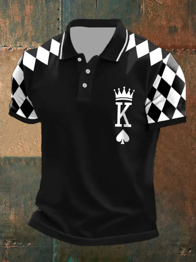 Men’s poker king of spades tops Black / S
