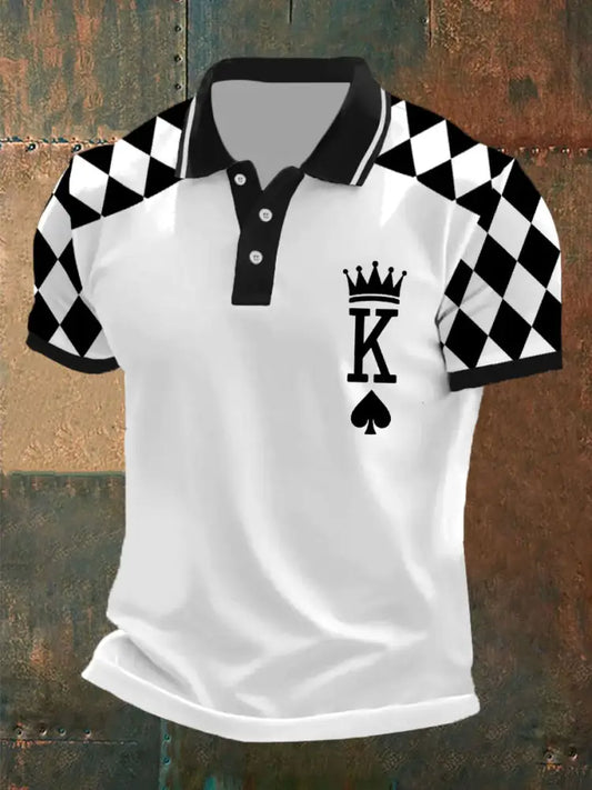 Men’s poker king of spades tops White / S