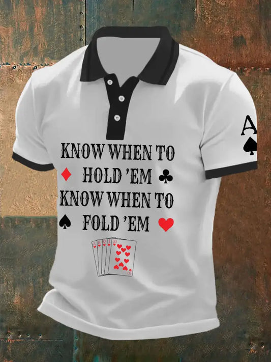 Men’s Poker Philosophy of Life T-shirt White / S
