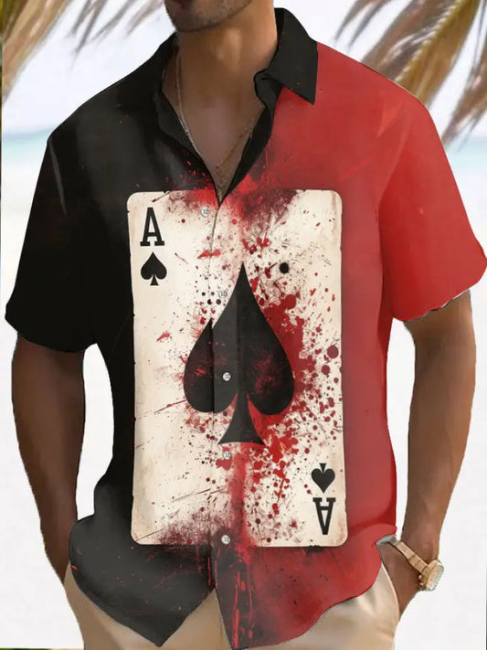 Men’s poker resort shirt As picture / S