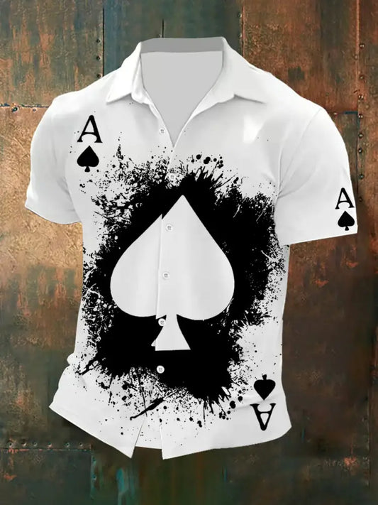 Men’s poker resort shirt White / S