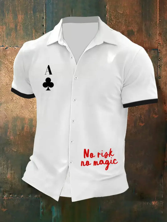 Men’s poker resort shirt White / S