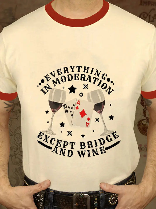 Men’s poker T-shirt Apricot / S