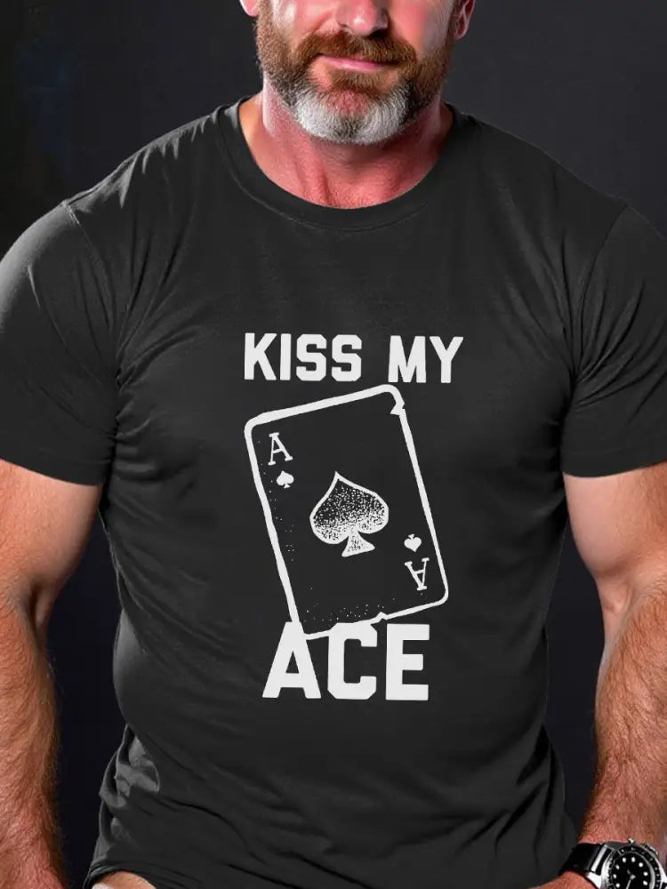 Men’s poker T-shirt Black / S