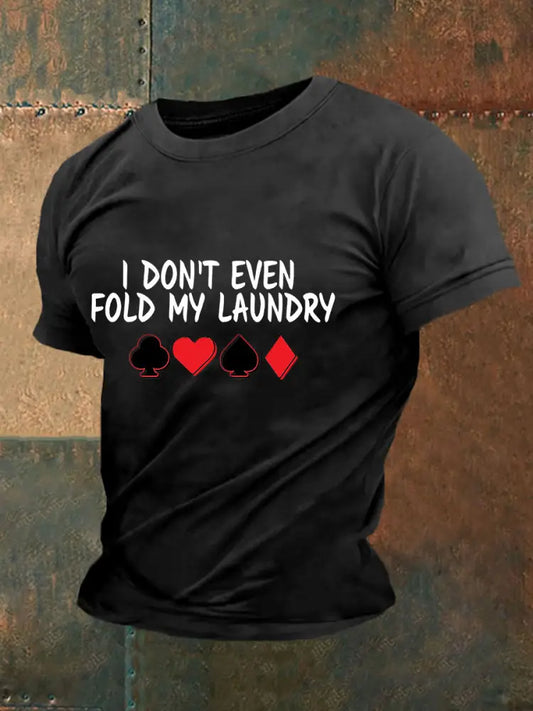 Men’s poker T-shirt Black / S