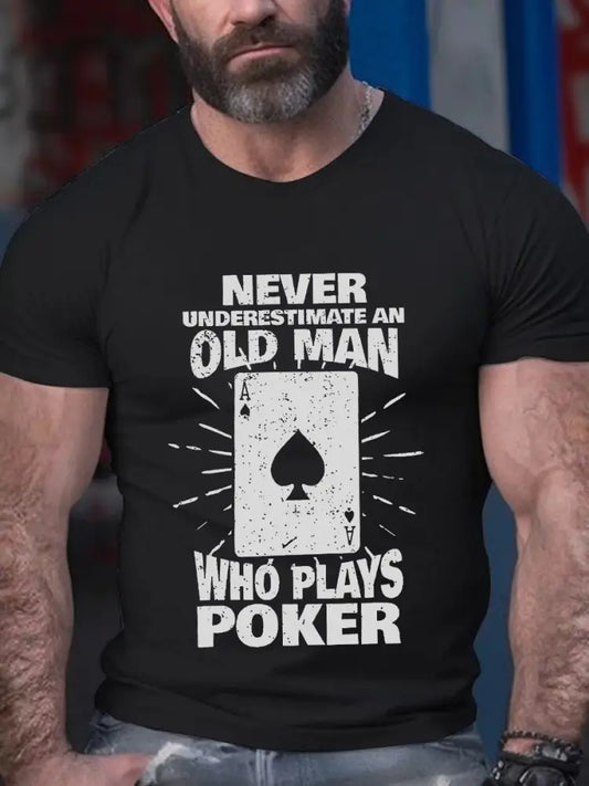 Men’s poker T-shirt Black / S