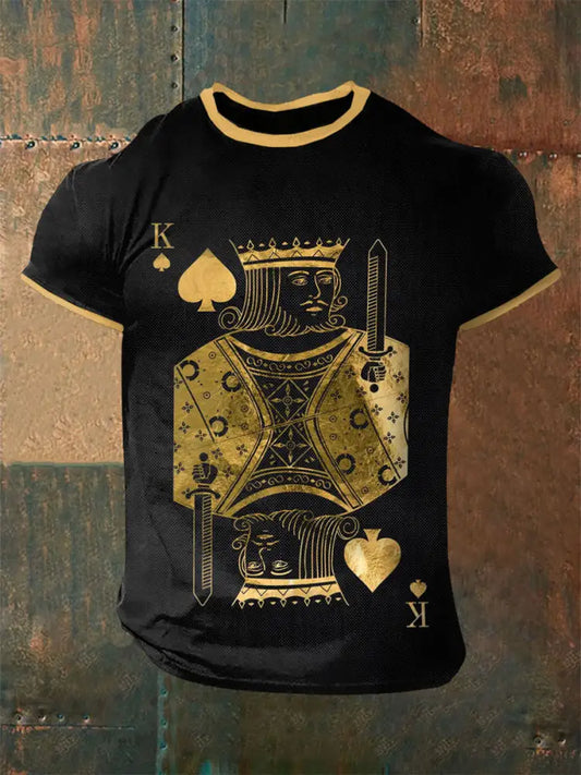 Men’s poker T-shirt Black / S