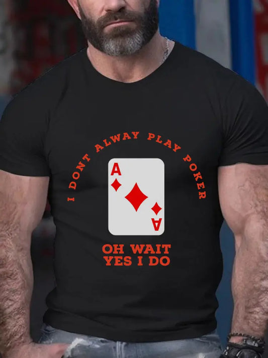 Men’s poker T-shirt Black / S