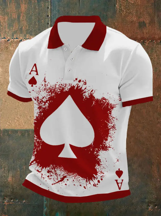 Men’s poker T-shirt Red / S
