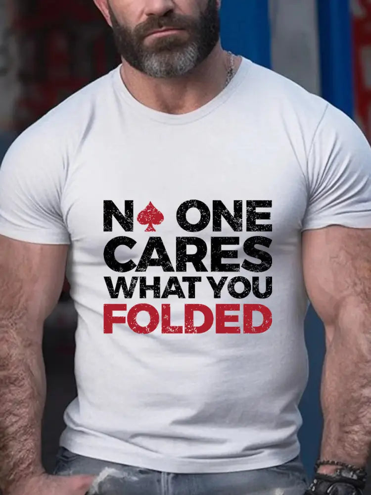 Men’s poker T-shirt White / S
