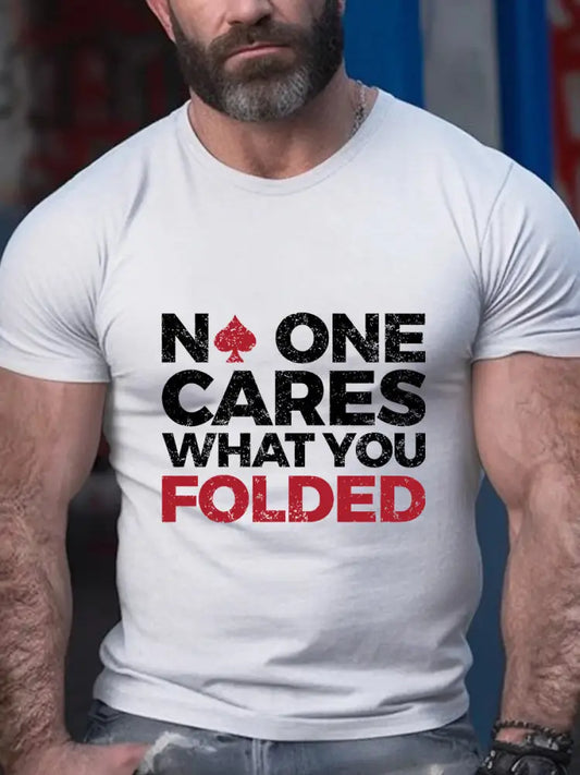 Men’s poker T-shirt White / S