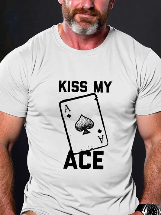 Men’s poker T-shirt White / S