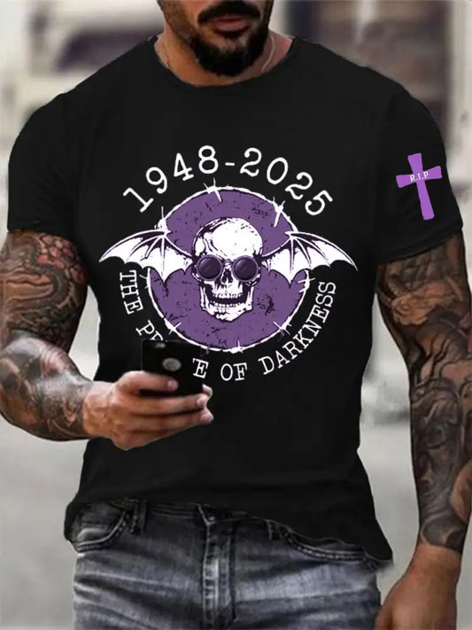 Men’s Prince Of Darkness Forever Rip Legend Ozzy Osbourne Memorial Tee Black / S