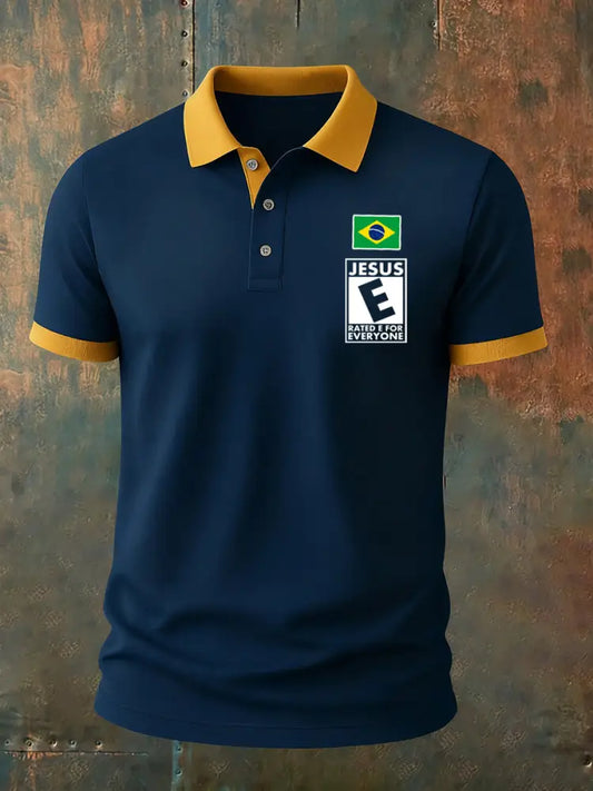 Men’s Printed Brazilian Faith Short-Sleeved Polo Shirt A / S