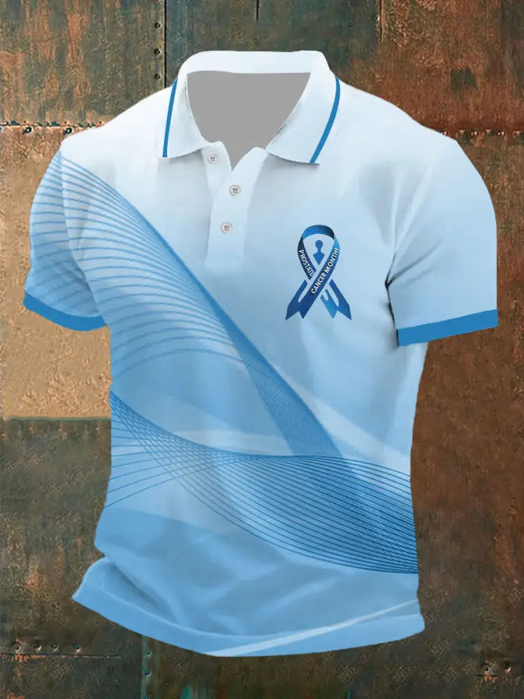 Men’s Prostate Cancer Awareness Print Casual Top Picture 2 / S