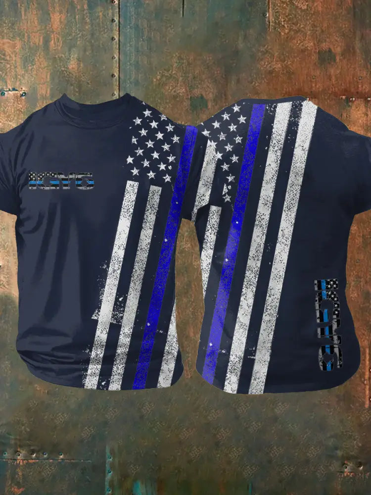 Men’s PTSD Awareness Veteran I Got Your Six Printed T-shirt Navy Blue / S