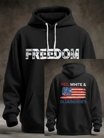 Men’s ’Red White & Blueberries’ hoodie Black / S