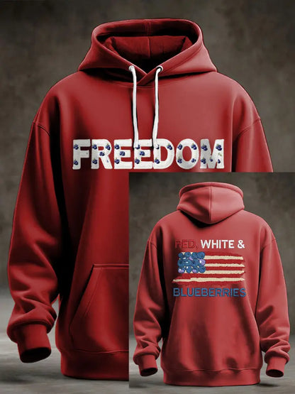 Men’s ’Red White & Blueberries’ hoodie Red / S