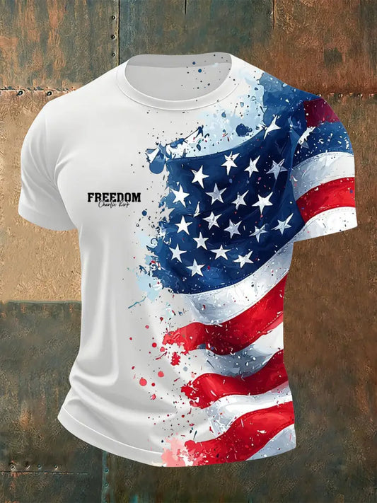 Men’s Retro Freedom Casual T-Shirt A / S