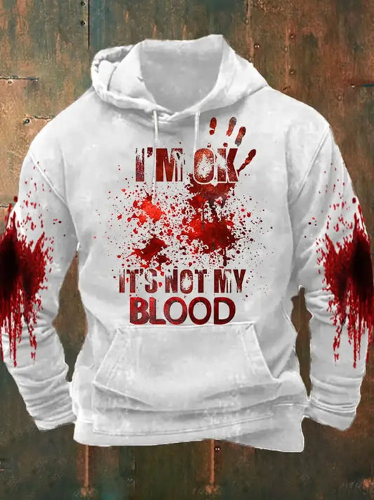 Men’s Retro Halloween Horror Graphic Casual Henley A / S