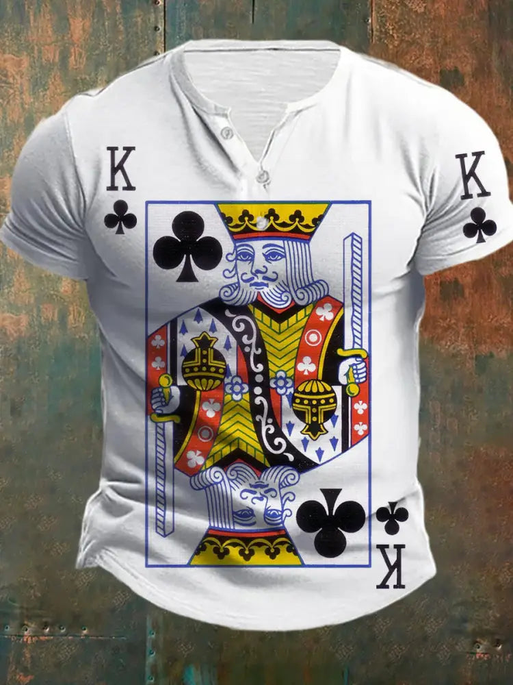 Men’s Retro Poker Art Casual Polo Shirt A / S