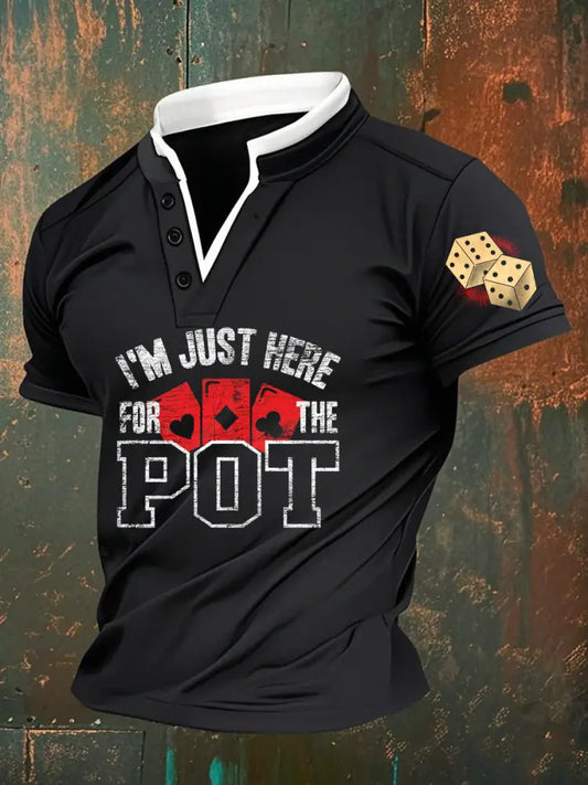 Men’s Retro Poker Art Casual Polo Shirt A / S