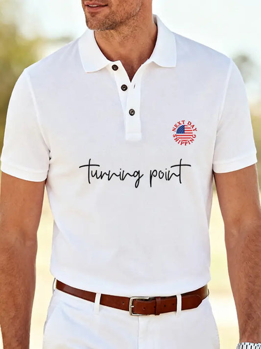 Men’s Retro Print Turning Point Commemorative Polo Shirt A / S
