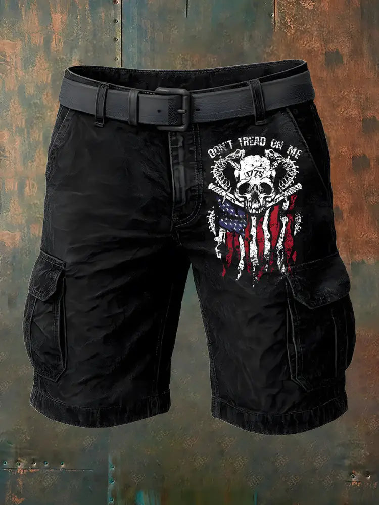 Men’s Retro Punk Art Print Casual Shorts A / S