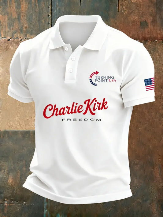 Men’s Retro Turning Point Casual Commemorative Polo Shirt A / S