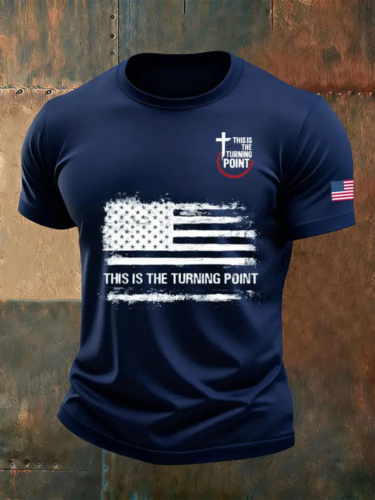 Men’s Retro Turning Point Casual T-Shirt A / S