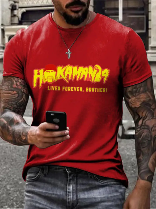 Men’s Rip Brother Printed T-shirt Pure Red / S