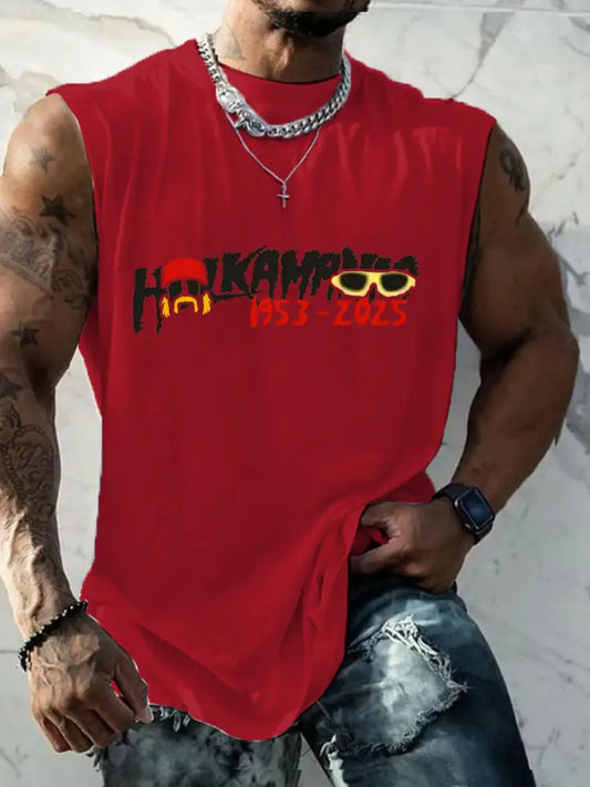 Men’s Rip Brother Printed Tank Tops Red / S