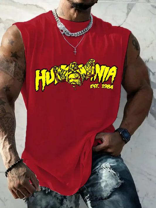Men’s Rip Brother Printed Tank Tops Red / S