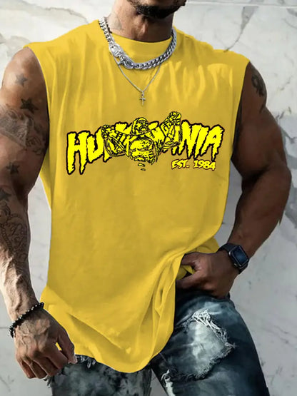 Men’s Rip Brother Printed Tank Tops Yellow / S