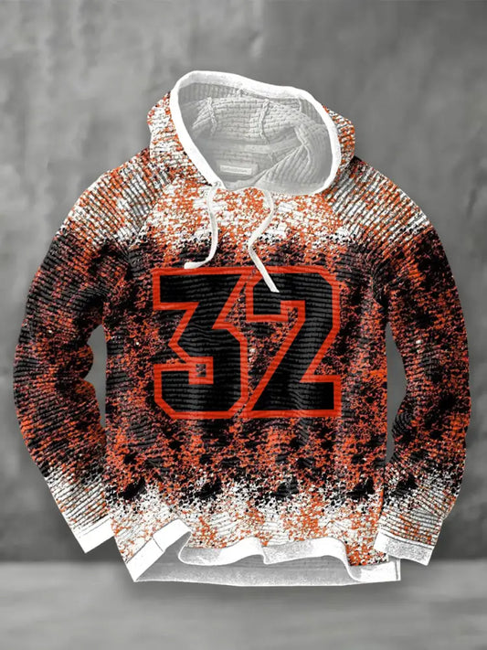 Men’s Rudi Johnson Tribute Memorial Football Print French Terry Hoodie As picture / S