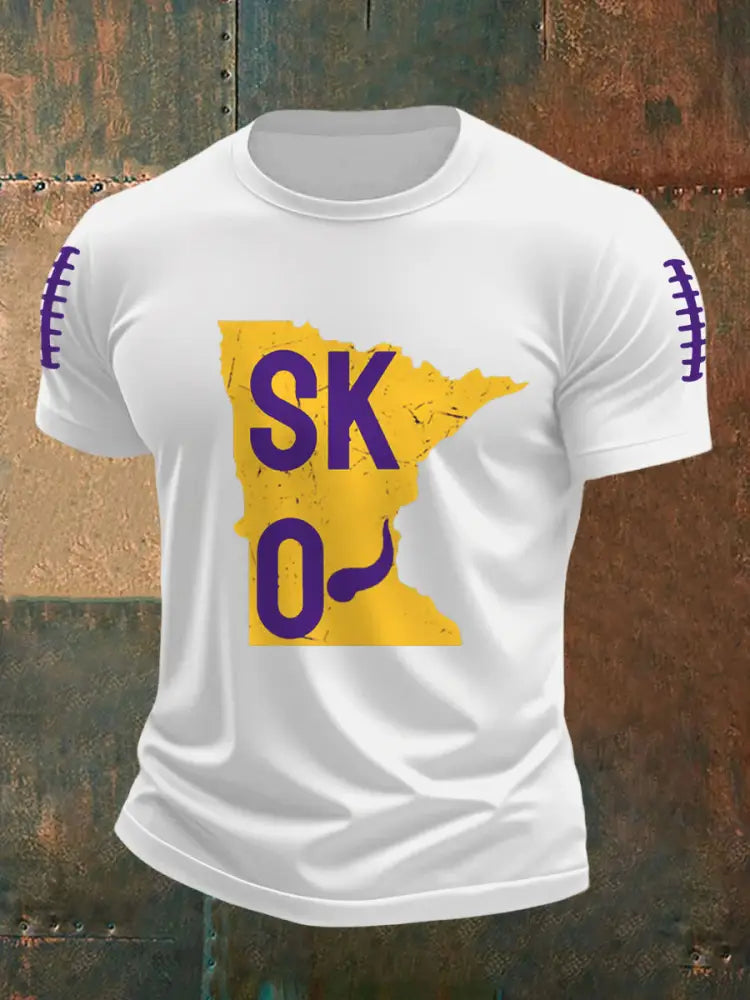 Men’s SKOL Football Fans Lovers Gameday Casual Tee White / S