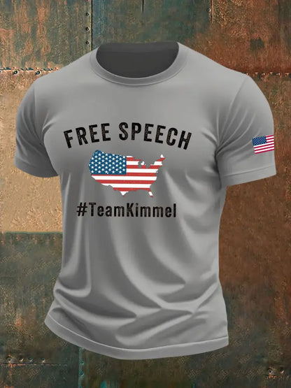 Men’s TeamKimmel Printed imitation cotton short-sleeved T-shirt Light Gray / S