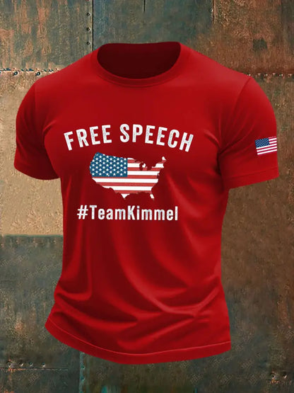 Men’s TeamKimmel Printed imitation cotton short-sleeved T-shirt Pure Red / S