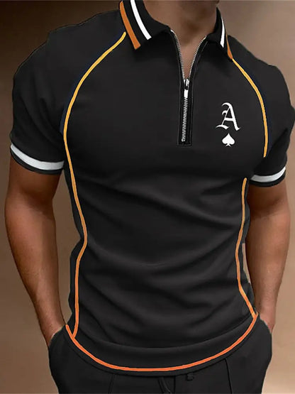 Men’s Texas Hold’em Ace of Spades casual tops Black / S