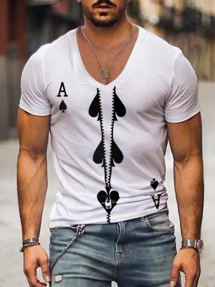Men’s Texas hold’em Inspired Art Print T-Shirt Picture 1 / S