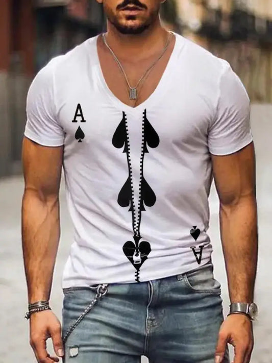 Men’s Texas hold’em Inspired Art Print T-Shirt Picture 1 / S