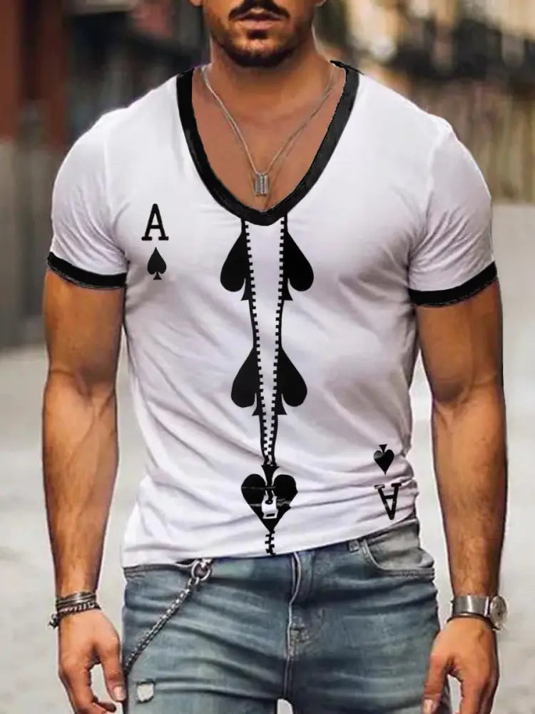 Men’s Texas hold’em Inspired Art Print T-Shirt Picture 2 / S