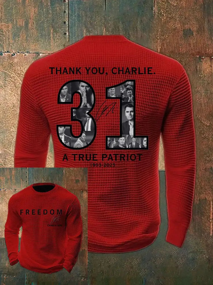 Men’s Thank You Charlie 31 True Patriot Printed T-Shirt Red / S