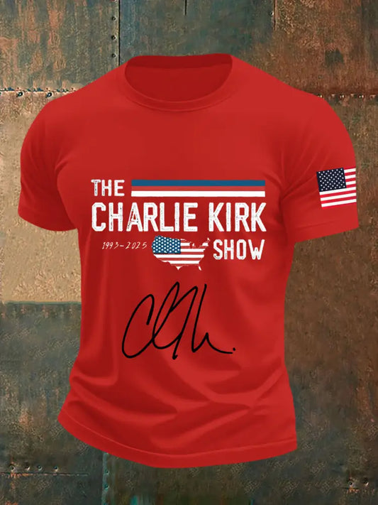 Men’s THE CHARLIE KIRK SHOW 1993-2025 T-shirt Red / S