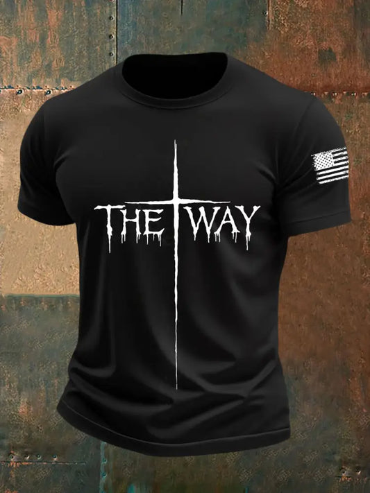 Men’s The Way Cross Short-sleeved T-shirt Black / S