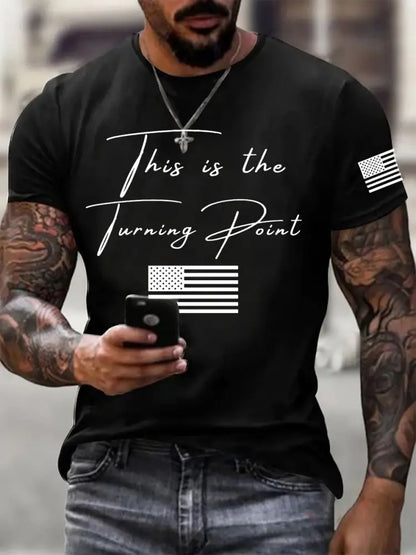 Men’s This is the Turning Point Charlie Kirk Printed T-shirt Black / S
