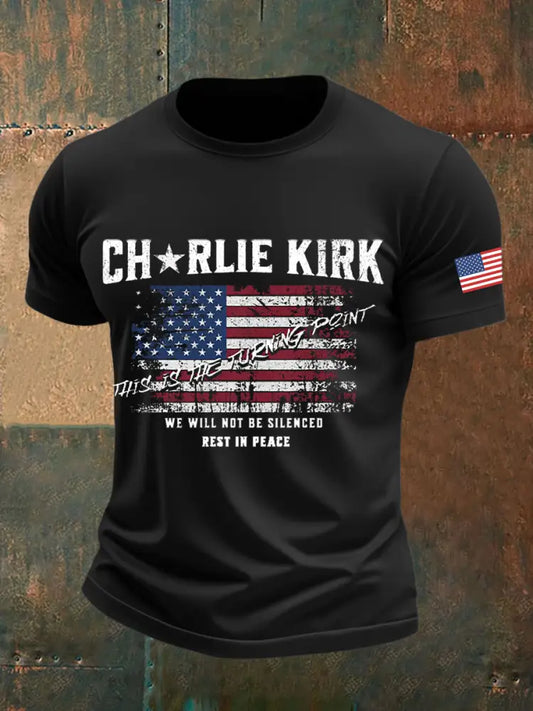 Men’s This is the Turning Point Charlie Kirk Printed T-shirt Black / S