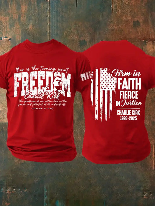 Men’s this is the turning point FREEDEM Charlie Kirk the greatness of our nation bas in the power and potential of to